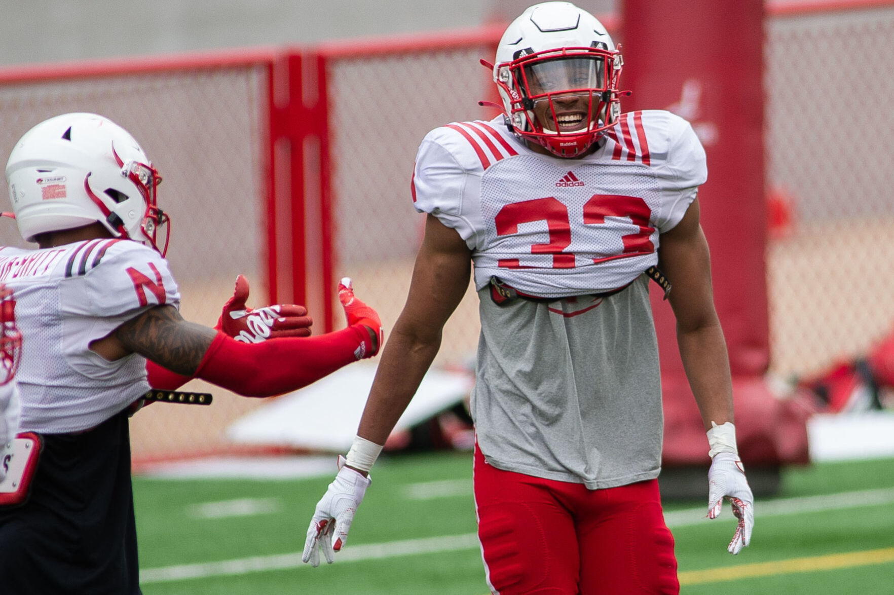 Nebraska football practice, 4.17